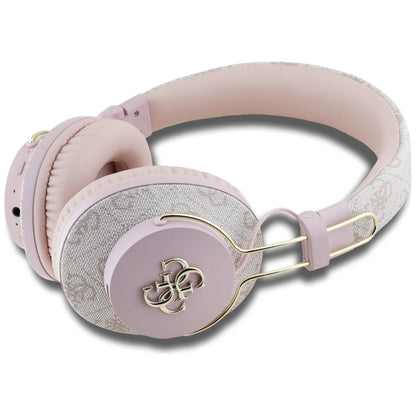 Brezžične slušalke Bluetooth Guess 4G Metal Logo, A2DP, Roza