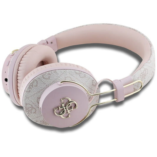 Brezžične slušalke Bluetooth Guess 4G Metal Logo, A2DP, Roza