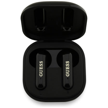 Handsfree Bluetooth Guess 4G Metal Logo, TWS, Črn