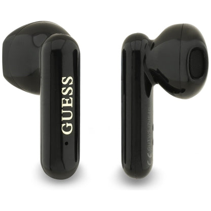 Handsfree Bluetooth Guess 4G Metal Logo, TWS, Črn