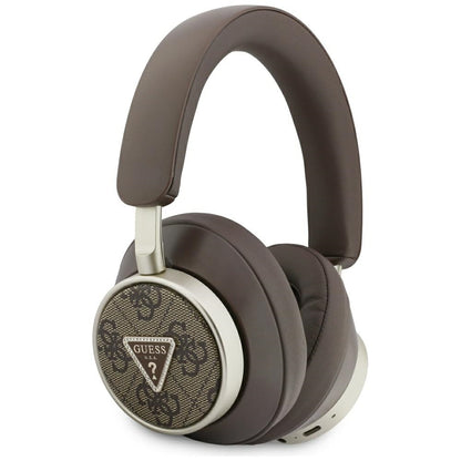 Brezžične slušalke Bluetooth Guess 4G Gold Triangle Logo, A2DP, rjave