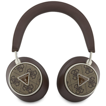 Brezžične slušalke Bluetooth Guess 4G Gold Triangle Logo, A2DP, rjave