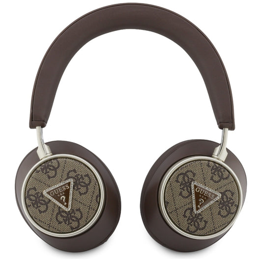 Brezžične slušalke Bluetooth Guess 4G Gold Triangle Logo, A2DP, rjave