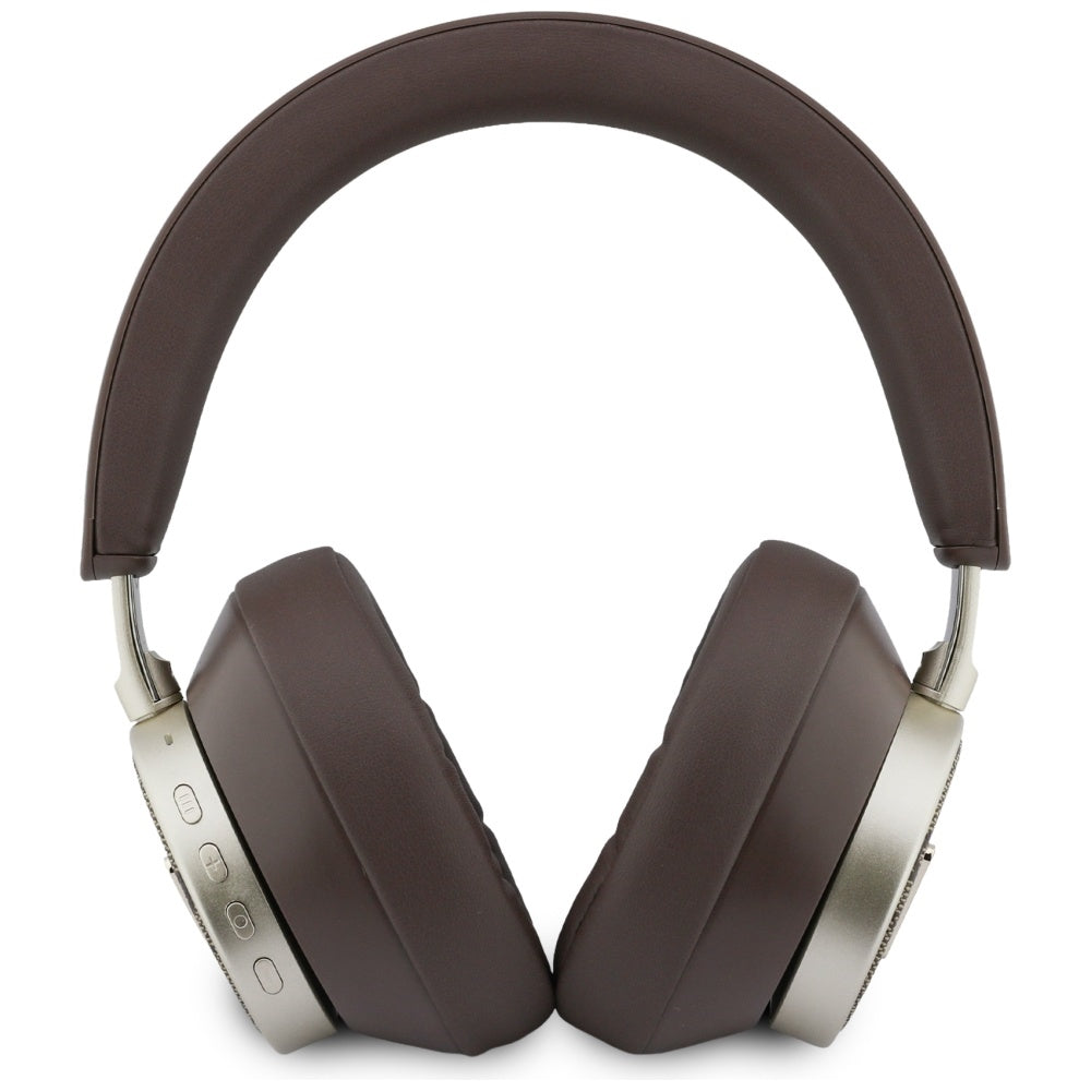 Brezžične slušalke Bluetooth Guess 4G Gold Triangle Logo, A2DP, rjave