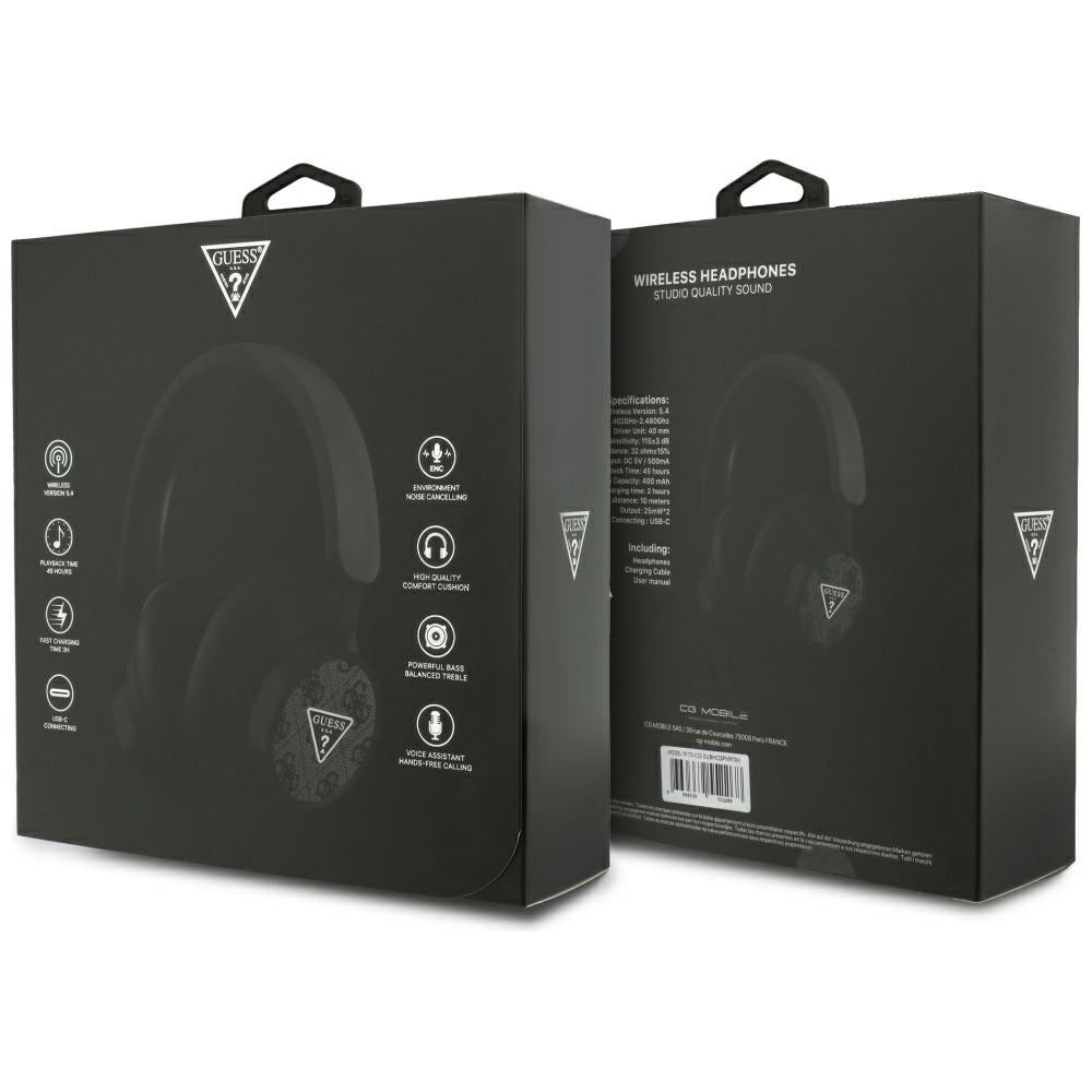 Brezžične slušalke Bluetooth Guess 4G Triangle Logo, A2DP, črne