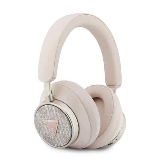 Brezžične slušalke Bluetooth Guess 4G Gold Triangle Logo, A2DP, Roza