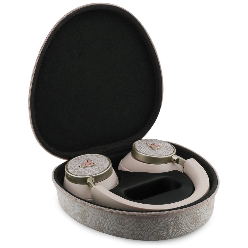 Handsfree Bluetooth Guess 4G Gold Triangle Logo, A2DP, Pink