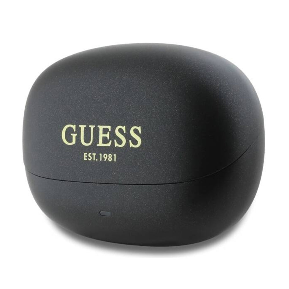 Handsfree Bluetooth Guess Capsule Printed Logo, TWS, ANC, Black