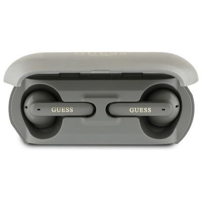 Brezžične slušalke Bluetooth Guess z dolgim kovinskim logotipom, TWS, sive