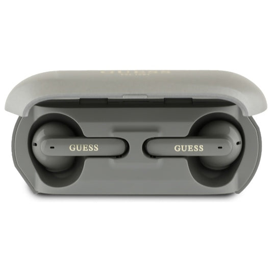 Brezžične slušalke Bluetooth Guess z dolgim kovinskim logotipom, TWS, sive