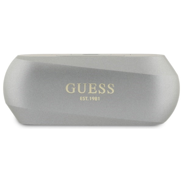Brezžične slušalke Bluetooth Guess z dolgim kovinskim logotipom, TWS, sive
