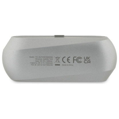 Brezžične slušalke Bluetooth Guess z dolgim kovinskim logotipom, TWS, sive