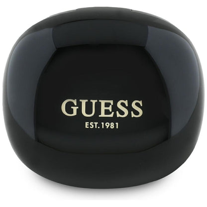 Handsfree Bluetooth Guess Flat Classic Logo Electroplated, TWS, Črn