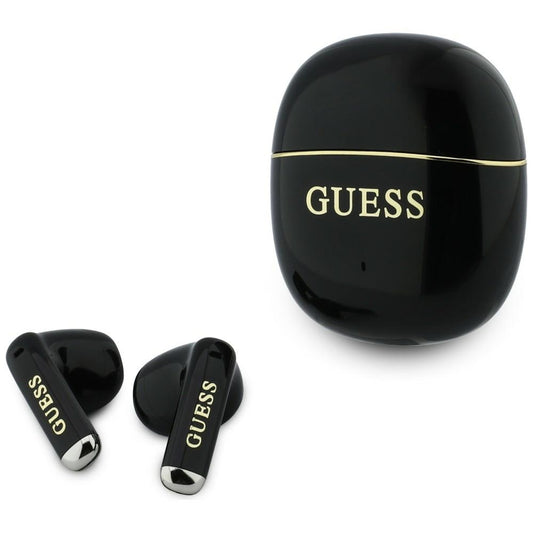 Brezžične slušalke Bluetooth Guess Glossy Gold Line Classic, TWS, Črne