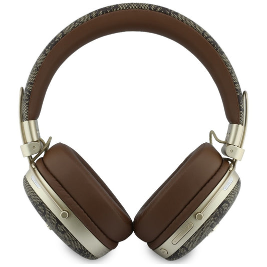 Brezžične slušalke Bluetooth Guess Metal 4G Script Logo, A2DP, rjave