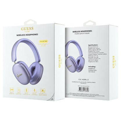 Prostoročno Bluetooth Guess Metal Script Logo, A2DP, vijolične barve