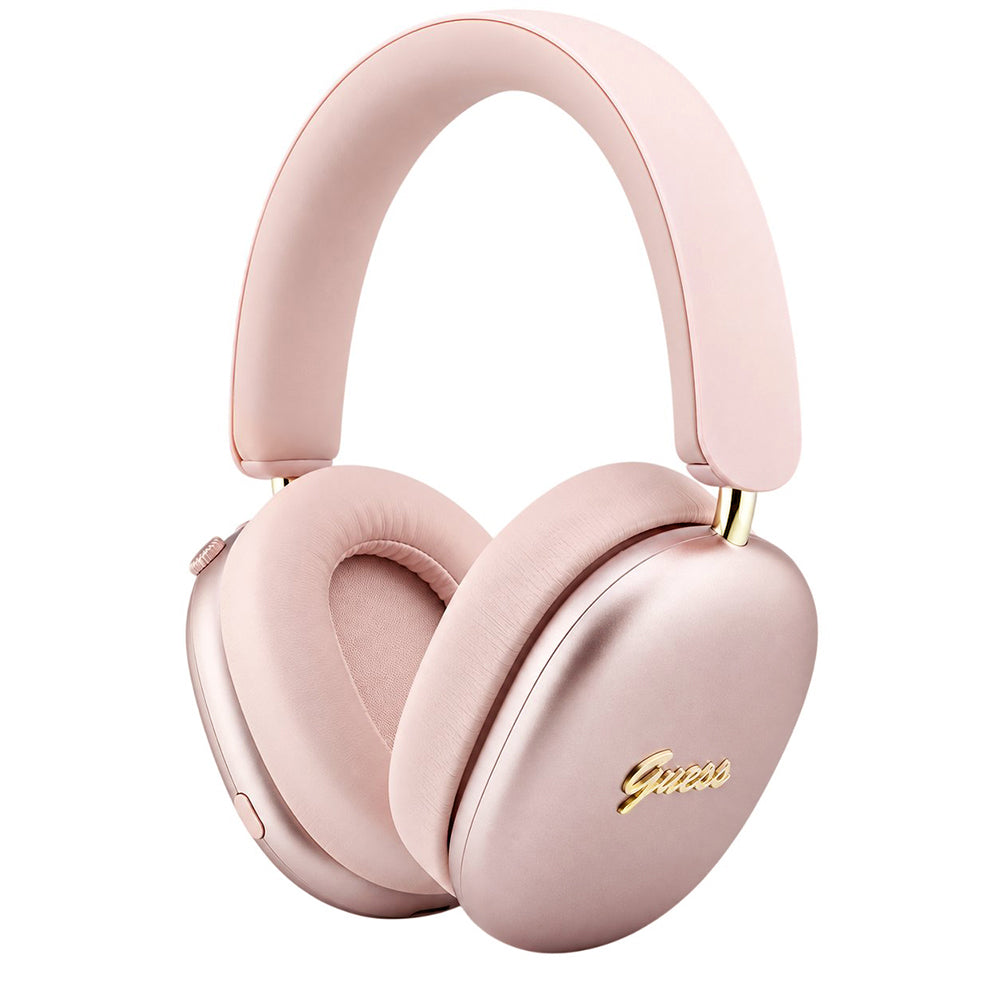 Bluetooth slušalke Guess Metal Script Logo, A2DP, rožnate