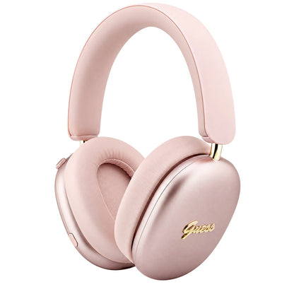 Bluetooth slušalke Guess Metal Script Logo, A2DP, rožnate
