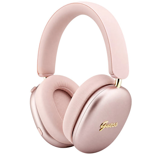 Bluetooth slušalke Guess Metal Script Logo, A2DP, rožnate