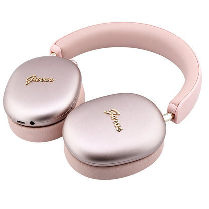 Bluetooth slušalke Guess Metal Script Logo, A2DP, rožnate