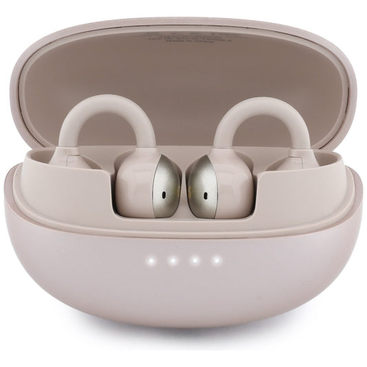Brezžične slušalke Bluetooth Guess z metalnim zaključkom, elektropirani deli, klasične, TWS, roza