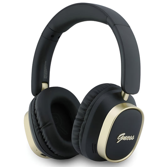 Brezžične slušalke Bluetooth Guess Rectangle Metal Script, A2DP, Črne