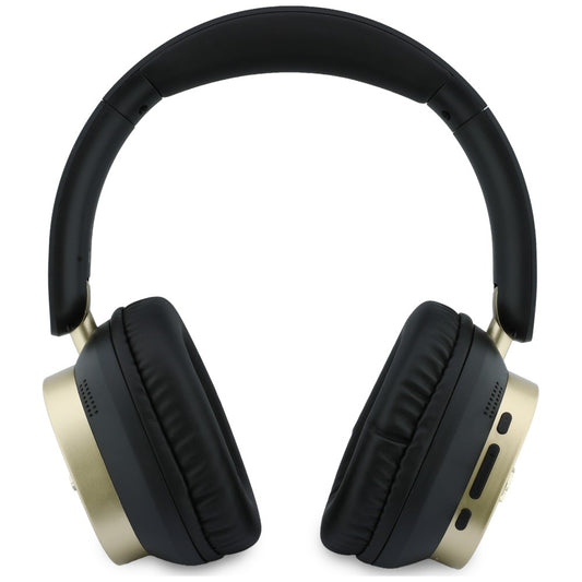 Brezžične slušalke Bluetooth Guess Rectangle Metal Script, A2DP, Črne