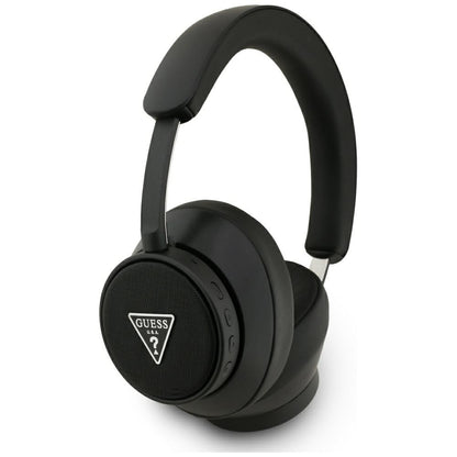 Brezžične slušalke Bluetooth Guess Saffiano Triangle Logo, A2DP, črna