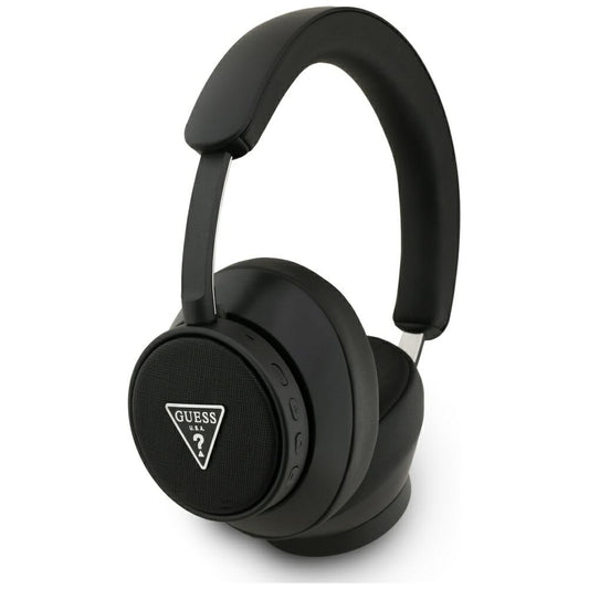 Brezžične slušalke Bluetooth Guess Saffiano Triangle Logo, A2DP, črna