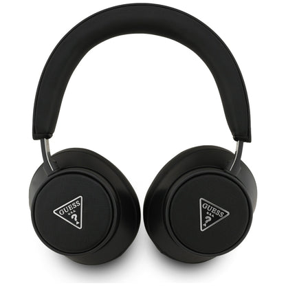 Brezžične slušalke Bluetooth Guess Saffiano Triangle Logo, A2DP, črna