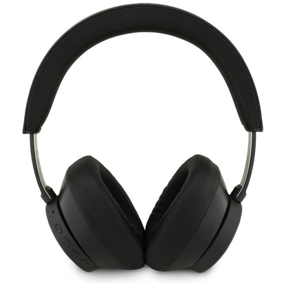 Brezžične slušalke Bluetooth Guess Saffiano Triangle Logo, A2DP, črna