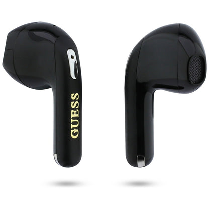 Brezžične slušalke Bluetooth Guess Script Print, TWS, črne