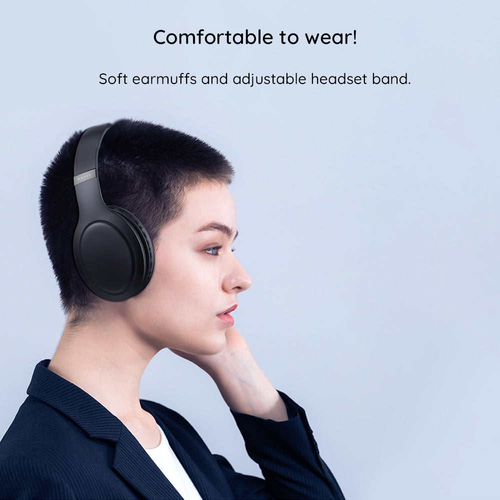 Handsfree Bluetooth HAVIT H633BT, Multipoint, A2DP, Črn