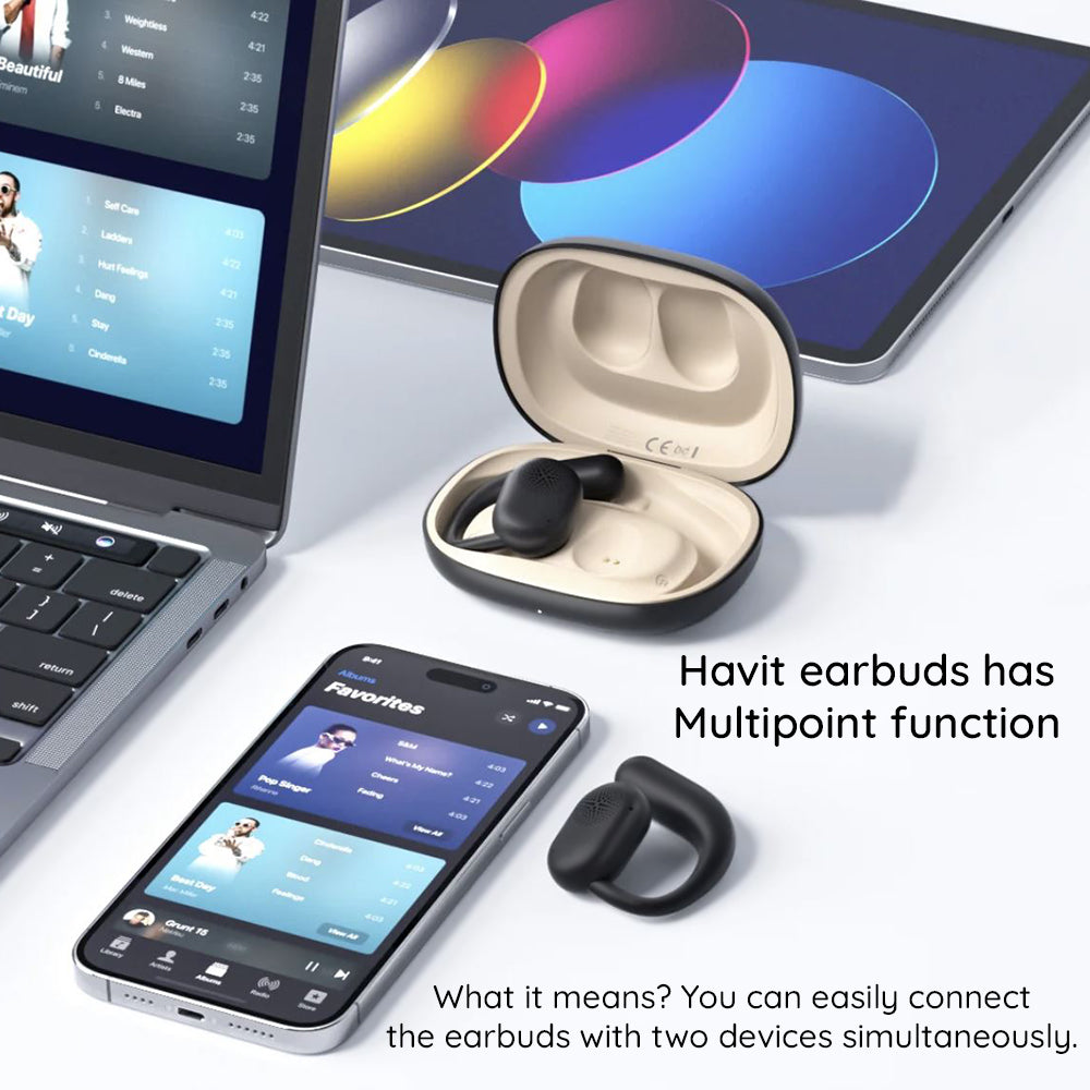 Handsfree Bluetooth HAVIT OWS914, TWS, Črna