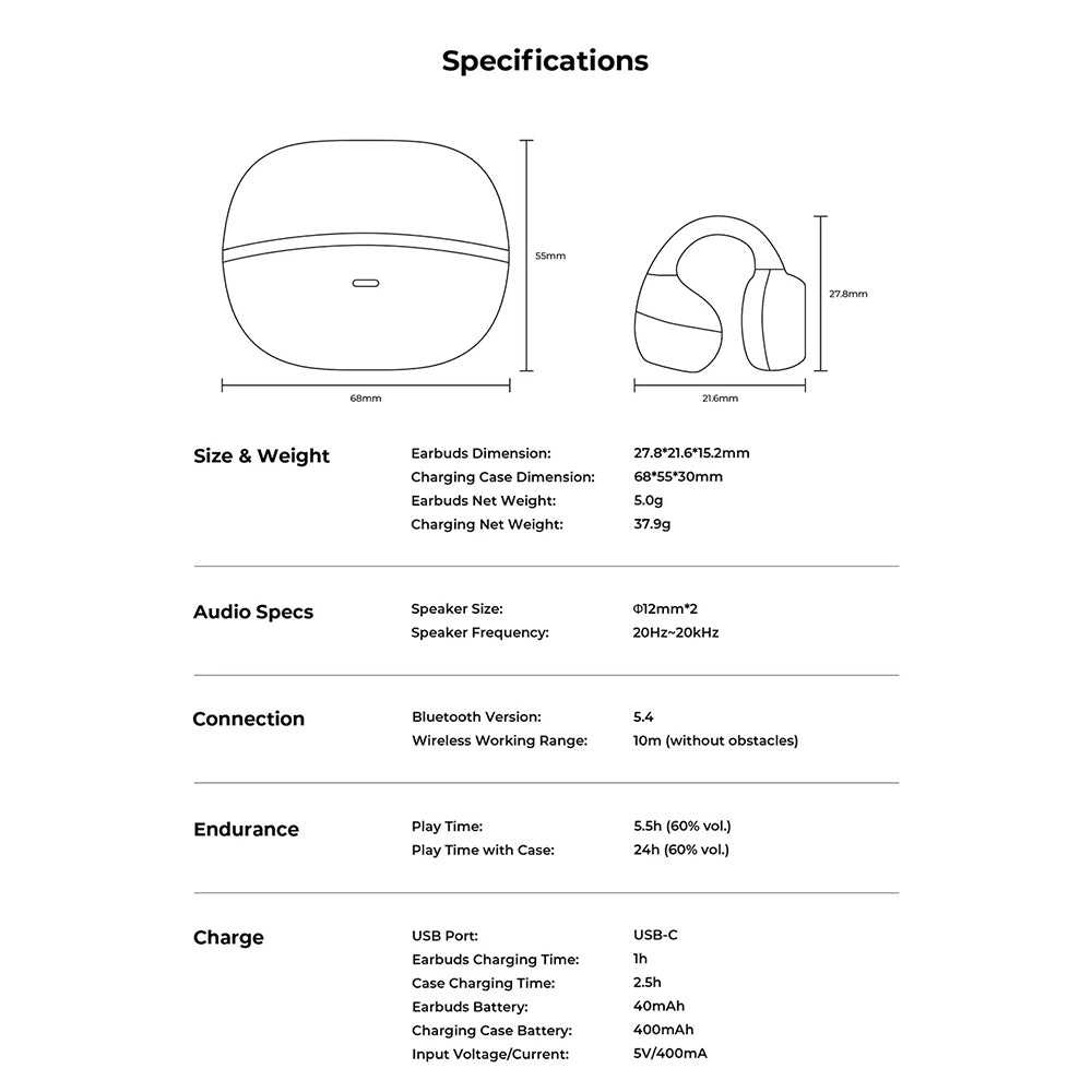 Handsfree Bluetooth HAVIT OWS916, TWS, Siv
