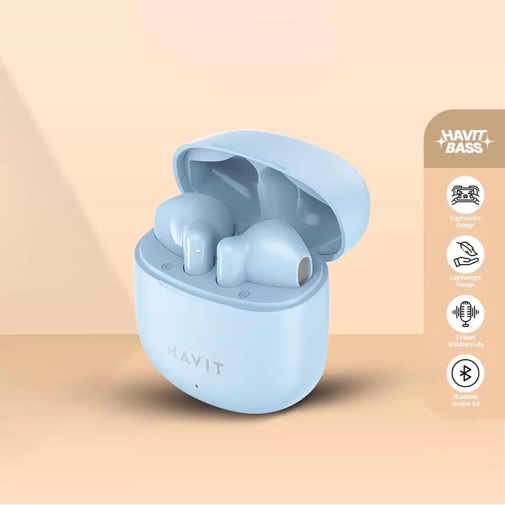 Handsfree Bluetooth HAVIT TW976, TWS, Modra