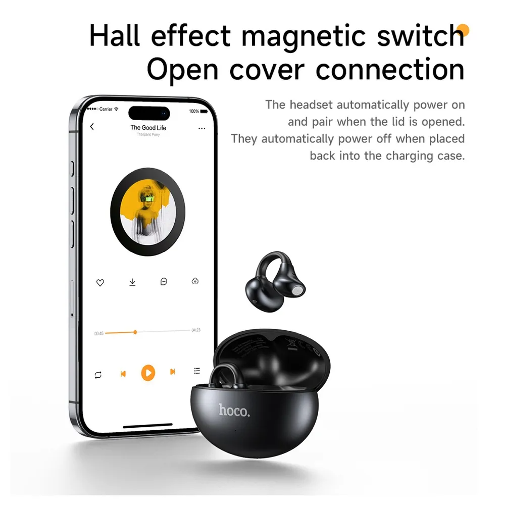 Brezžične slušalke Bluetooth HOCO EA8, TWS, črne