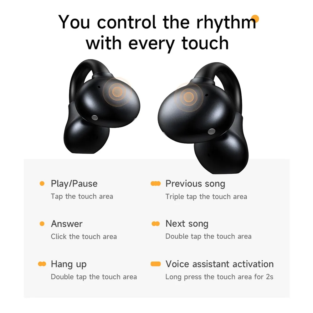 Brezžične slušalke Bluetooth HOCO EA8, TWS, črne