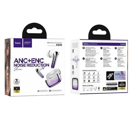 Handsfree Bluetooth Handsfree HOCO EQ16, TWS, ANC, Mov 