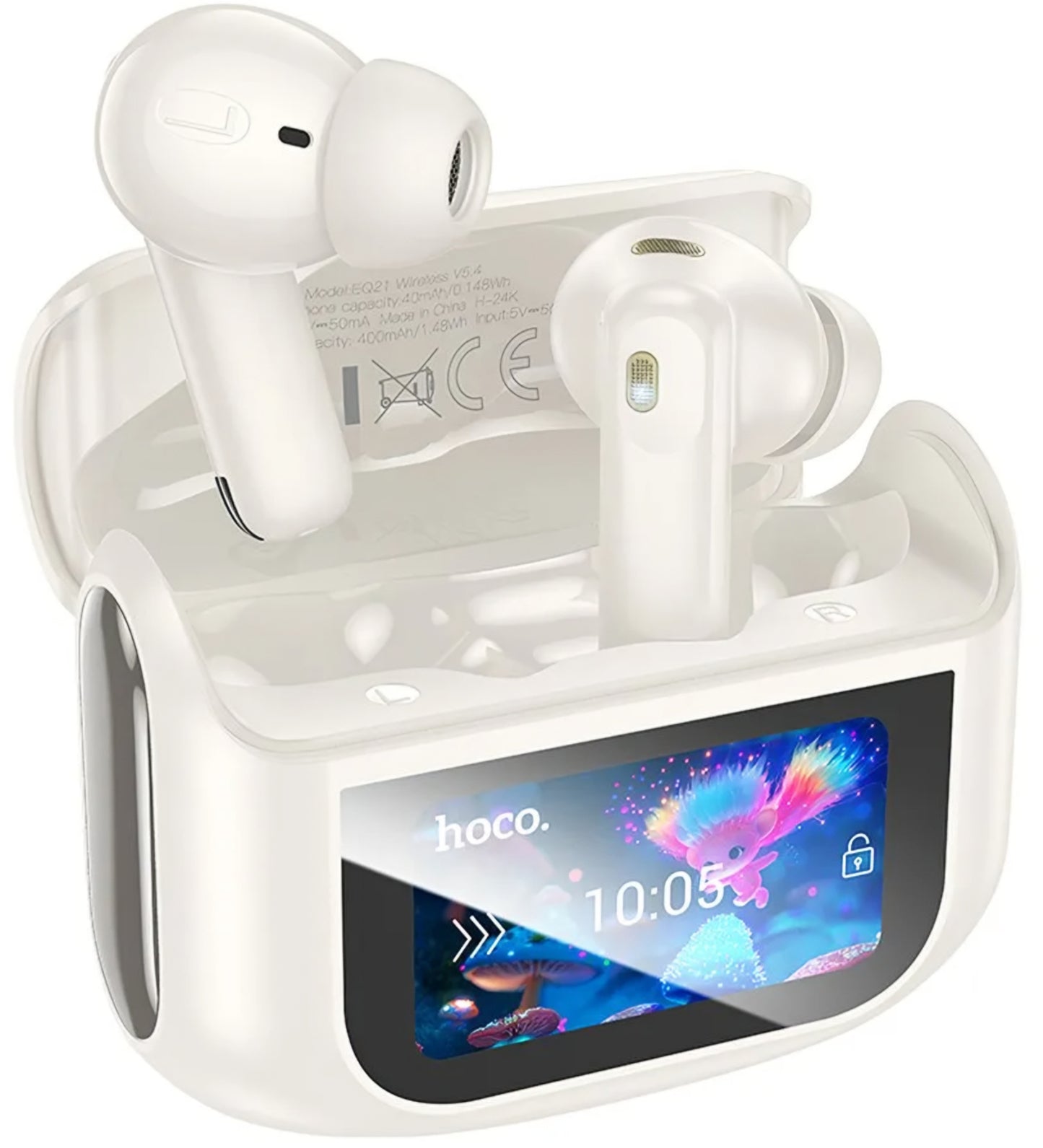 Brezžične slušalke Bluetooth HOCO EQ21, TWS, ANC, bele