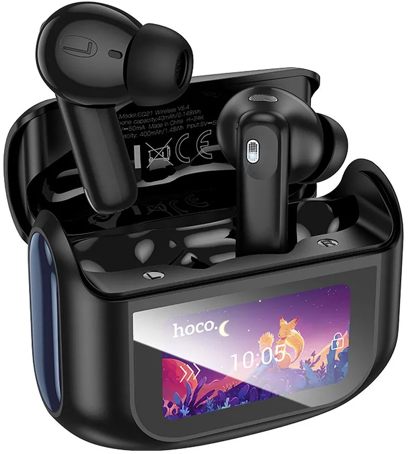 Brezžične slušalke Bluetooth HOCO EQ21, TWS, ANC, črne
