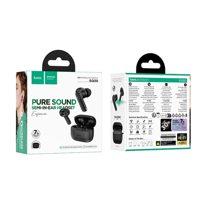 Brezžične slušalke Bluetooth HOCO EQ30, TWS, črne