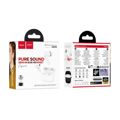 Brezžične slušalke Bluetooth HOCO EQ30, TWS, bele