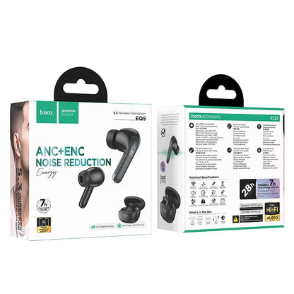 Slušalka za prostoročno telefoniranje Bluetooth HOCO EQ5, TWS, ANC, črna 