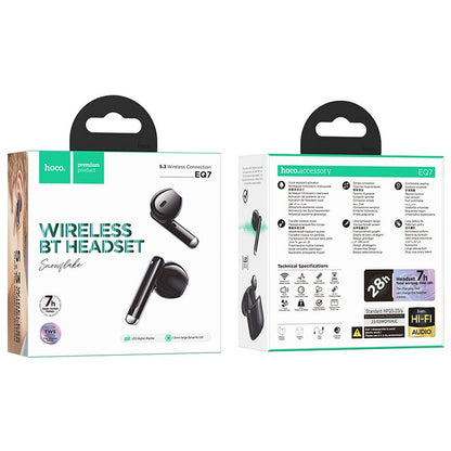 Brezžične slušalke Bluetooth HOCO EQ7, TWS, črne