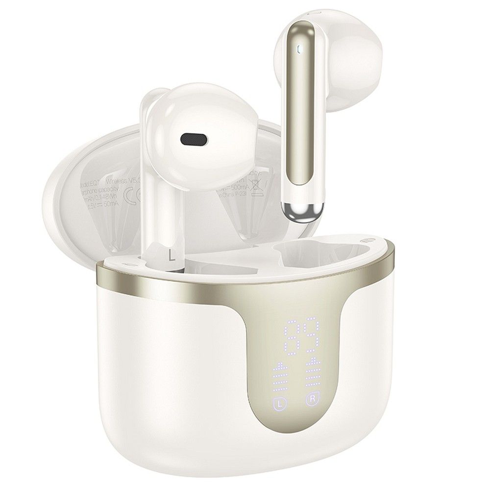 Brezžične slušalke Bluetooth HOCO EQ7, TWS, bele