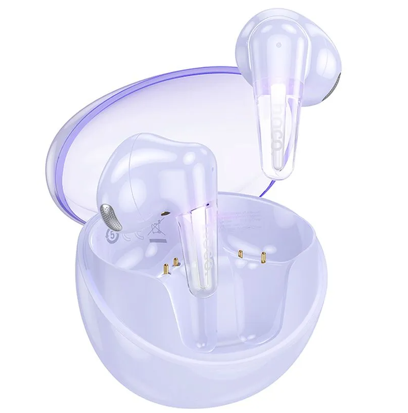 Brezžične slušalke Bluetooth HOCO EW202, TWS, Vijolična