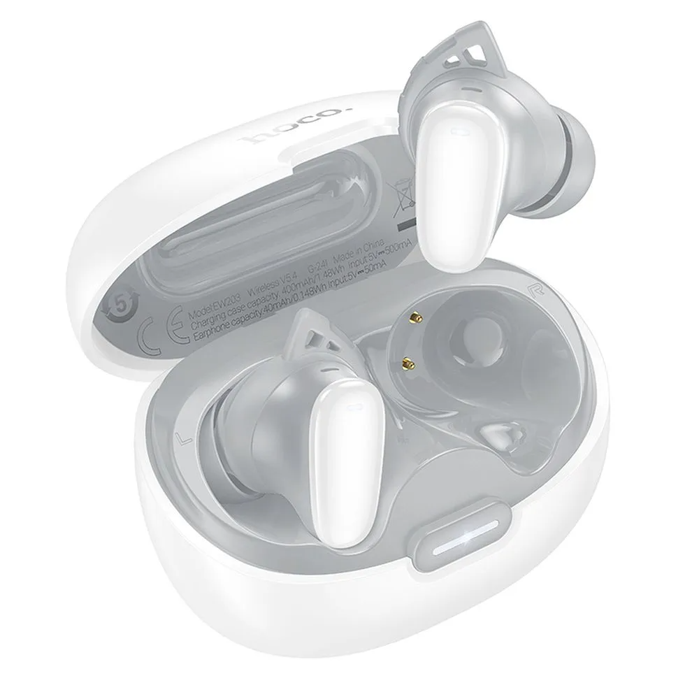Brezžične slušalke Bluetooth HOCO EW203, TWS, bele