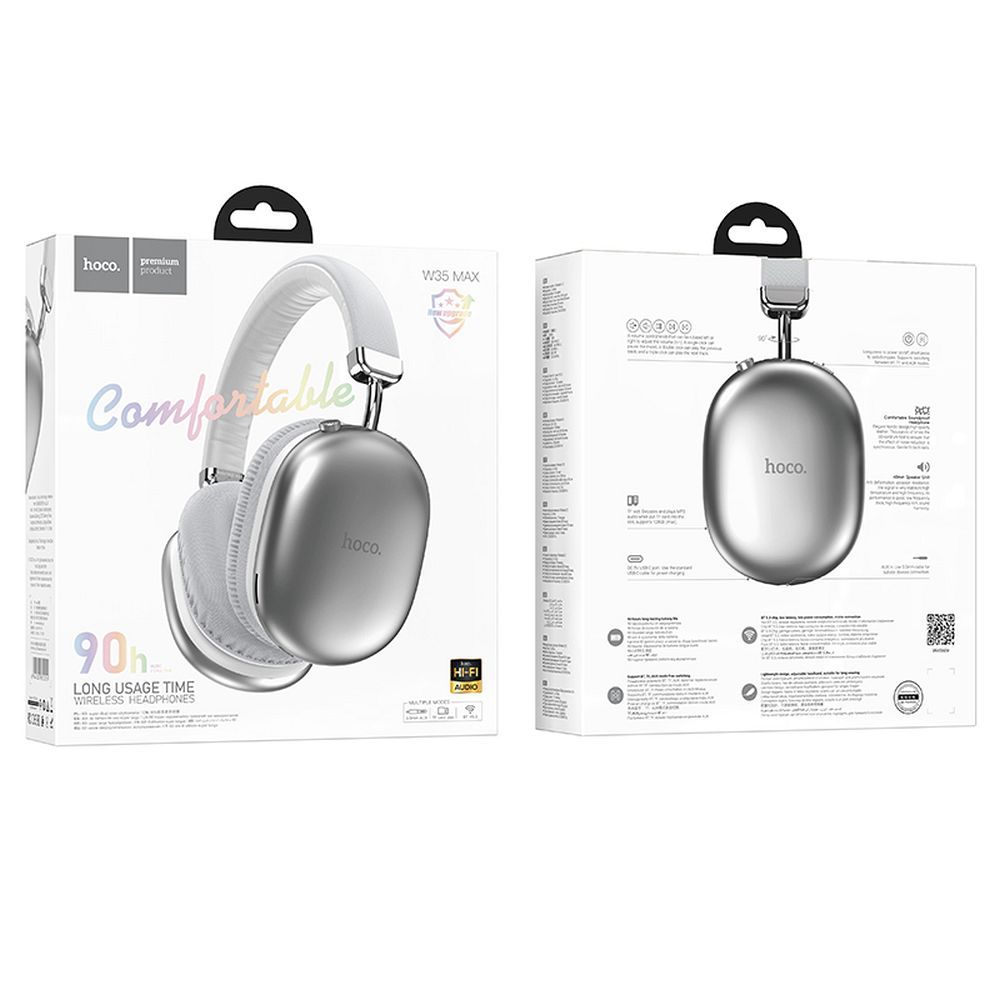 Handsfree Bluetooth HOCO W35 Max, A2DP, srebrn 