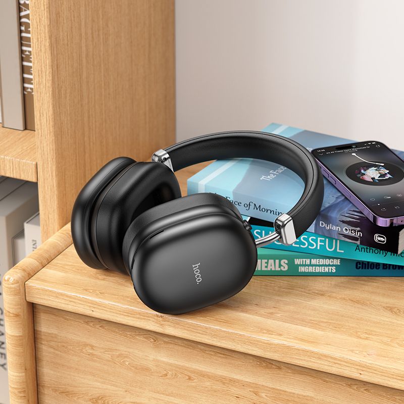 Brezžične slušalke Bluetooth HOCO W35 Max, A2DP, ANC, črne